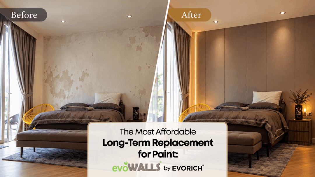 evoWALLS by EVORICH as an affordable long-term alternative to wall paint for Singapore homes.
