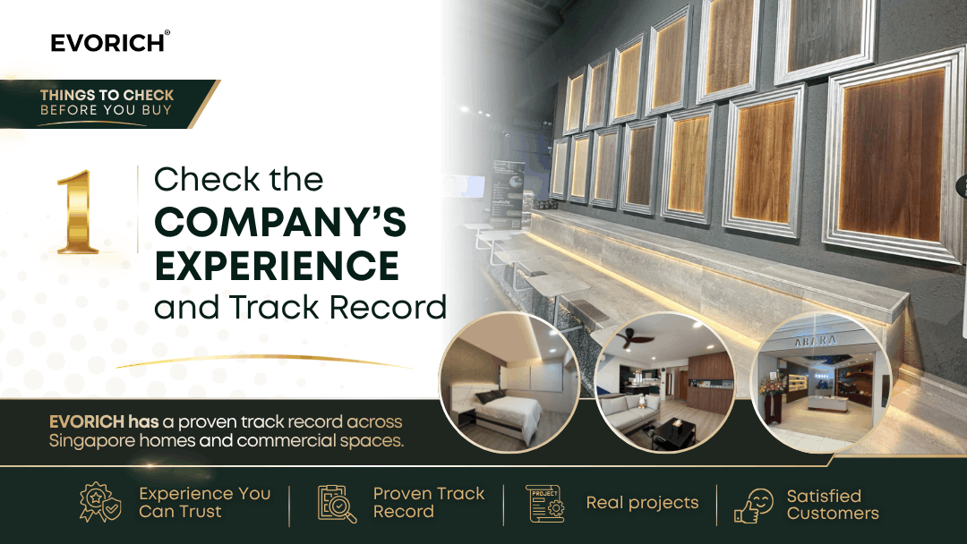 Checking a flooring company's experience and track record across Singapore homes and commercial spaces before choosing a flooring provider.