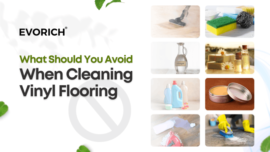 Common vinyl flooring cleaning practices to avoid to help protect the floor surface and maintain its appearance.