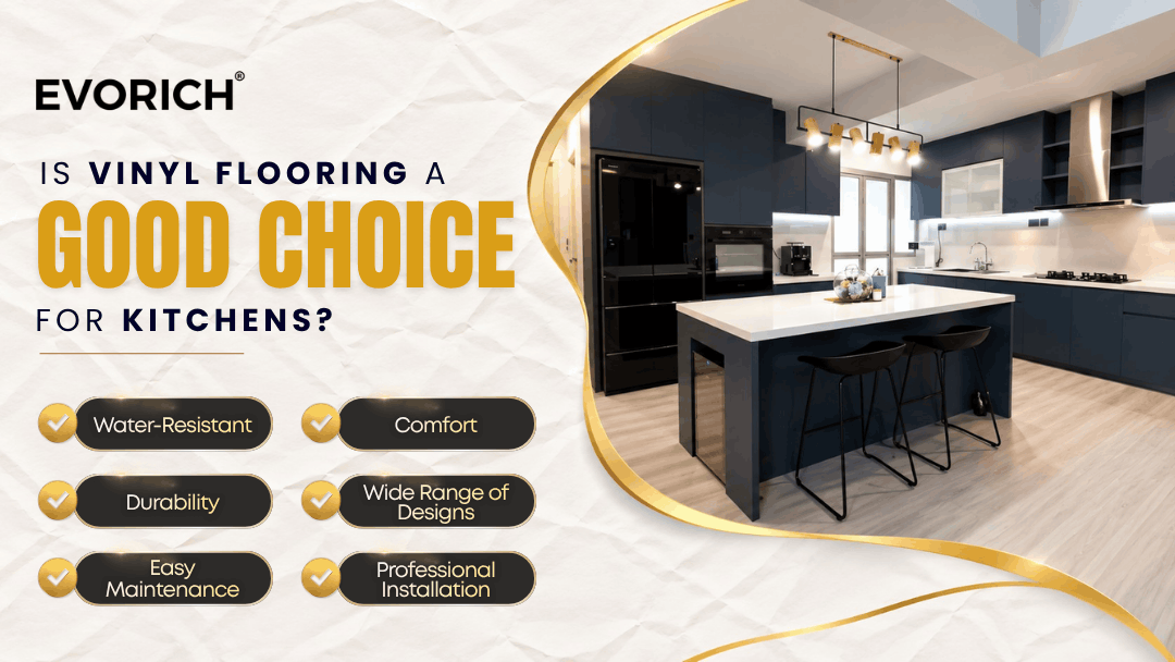 Factors to weigh when deciding whether vinyl flooring is a suitable choice for kitchen use.